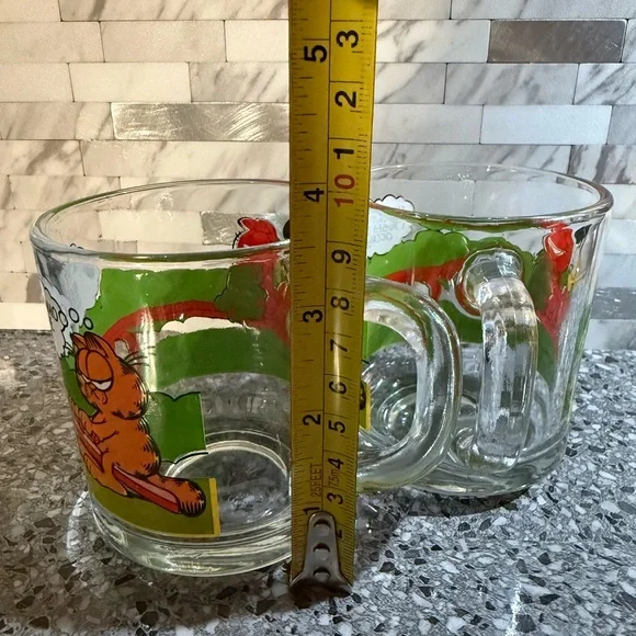 Garfield Glass Coffee Cups Made for McDonald’s 1980 Set of 2 - Picture 6 of 6